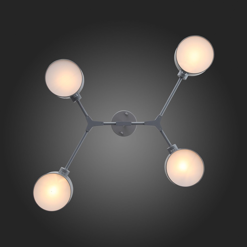 SLE183702-04 EVOLUCE серый потолочный светильник на штанге Gimento, E14*4*40W