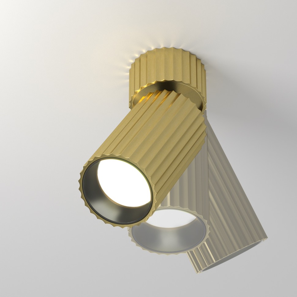 C108CL-01-GU10-BS MAYTONI настенно-потолочный накладной светильник спот Calipso, латунь