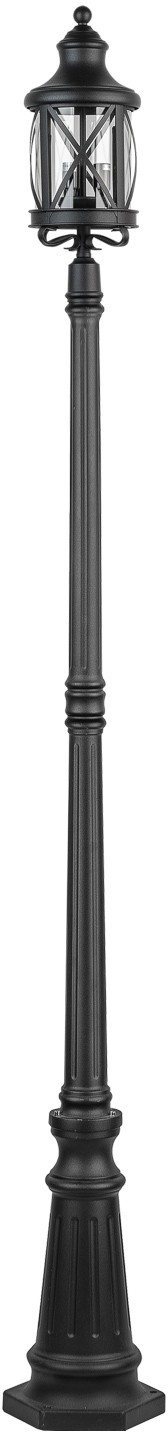 84809 Bl OASIS LIGHT черный уличный фонарный столб LUCERNA, 219см, IP44, E27*1*100W