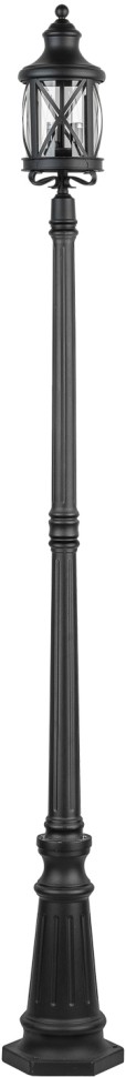 84809 Bl OASIS LIGHT черный уличный фонарный столб LUCERNA, 219см, IP44, E27*1*100W