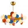 10008/12 mult LoftIt подвесная разноцветная люстра Matisse 12 ламп G9, 75см диаметр
