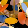 10008/12 mult LoftIt подвесная разноцветная люстра Matisse 12 ламп G9, 75см диаметр
