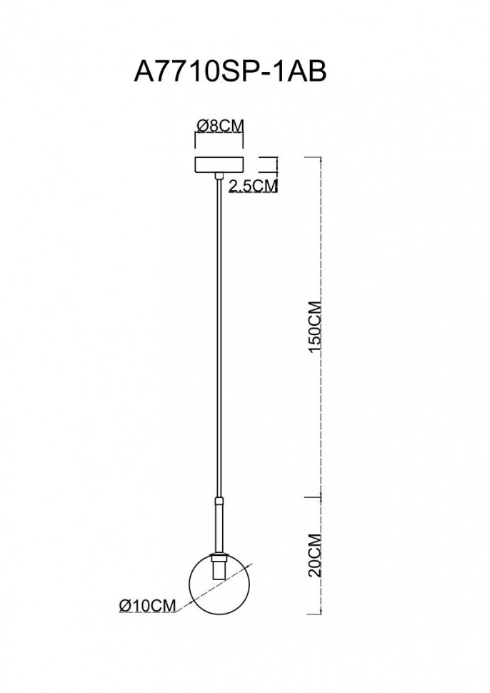 A7710SP-1AB Artelamp Подвесной светильник Cameron 