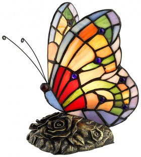 805-864-01 Velante Тиффани настольная лампа Бабочка
