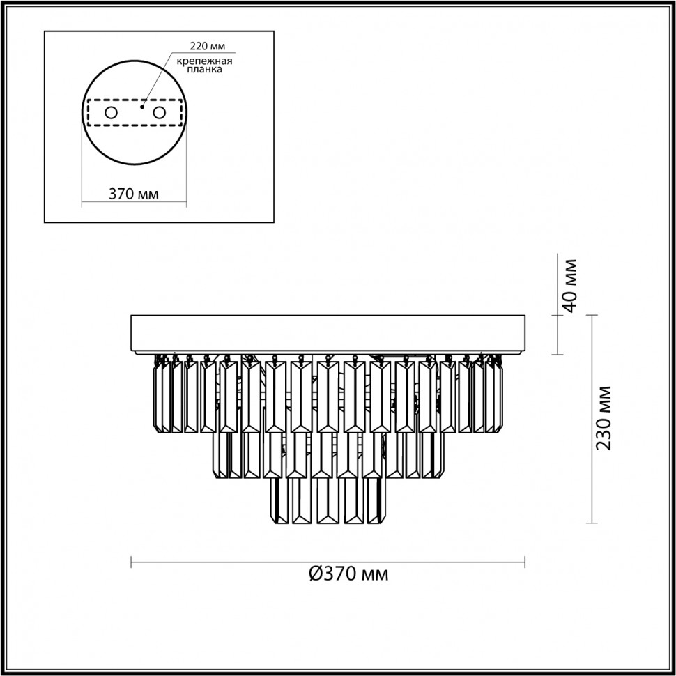 5257/4C Lumion потолочная хрустальная люстра ZAHA, латунь, Е14*4*40W