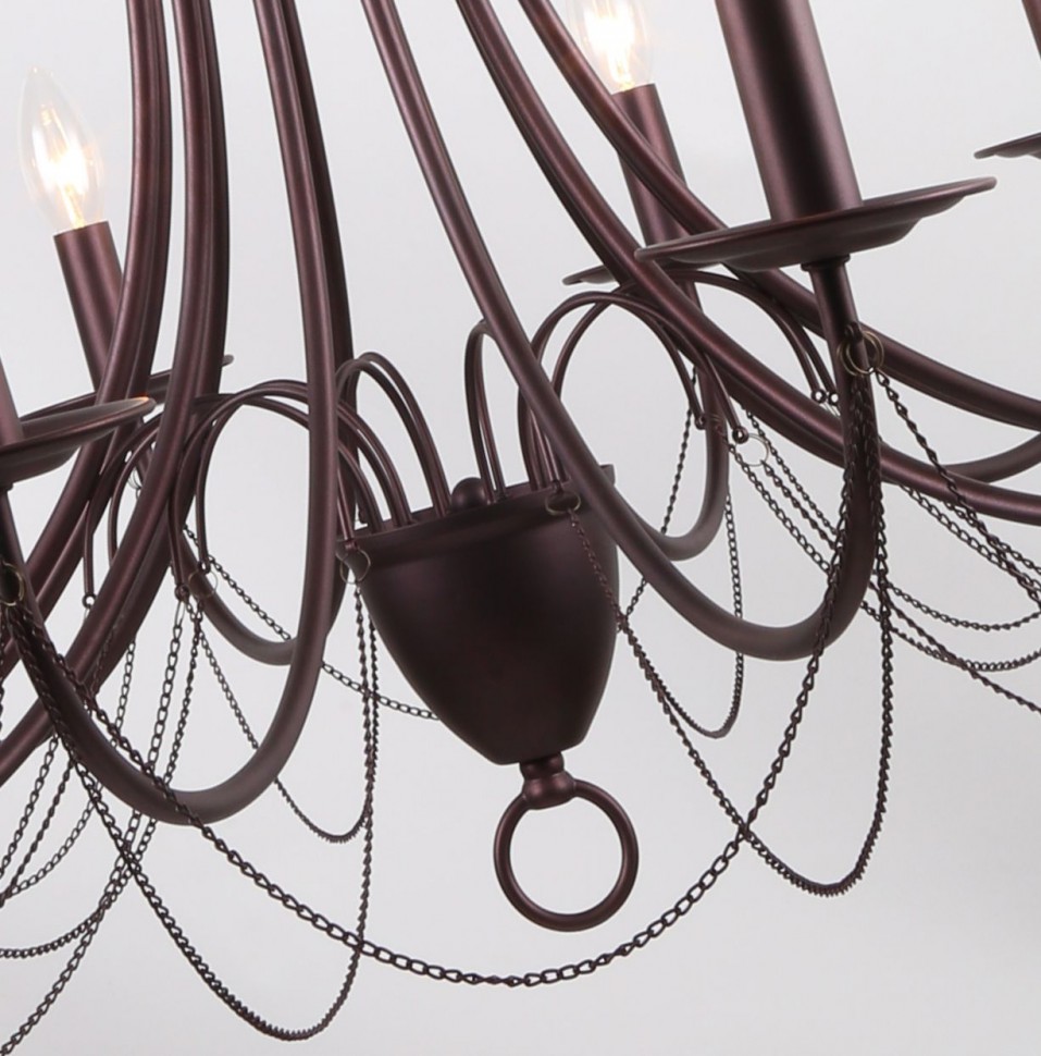 2590-12P F-PROMO подвесная люстра Plini, коричневый, 96см диаметр, Е14*12