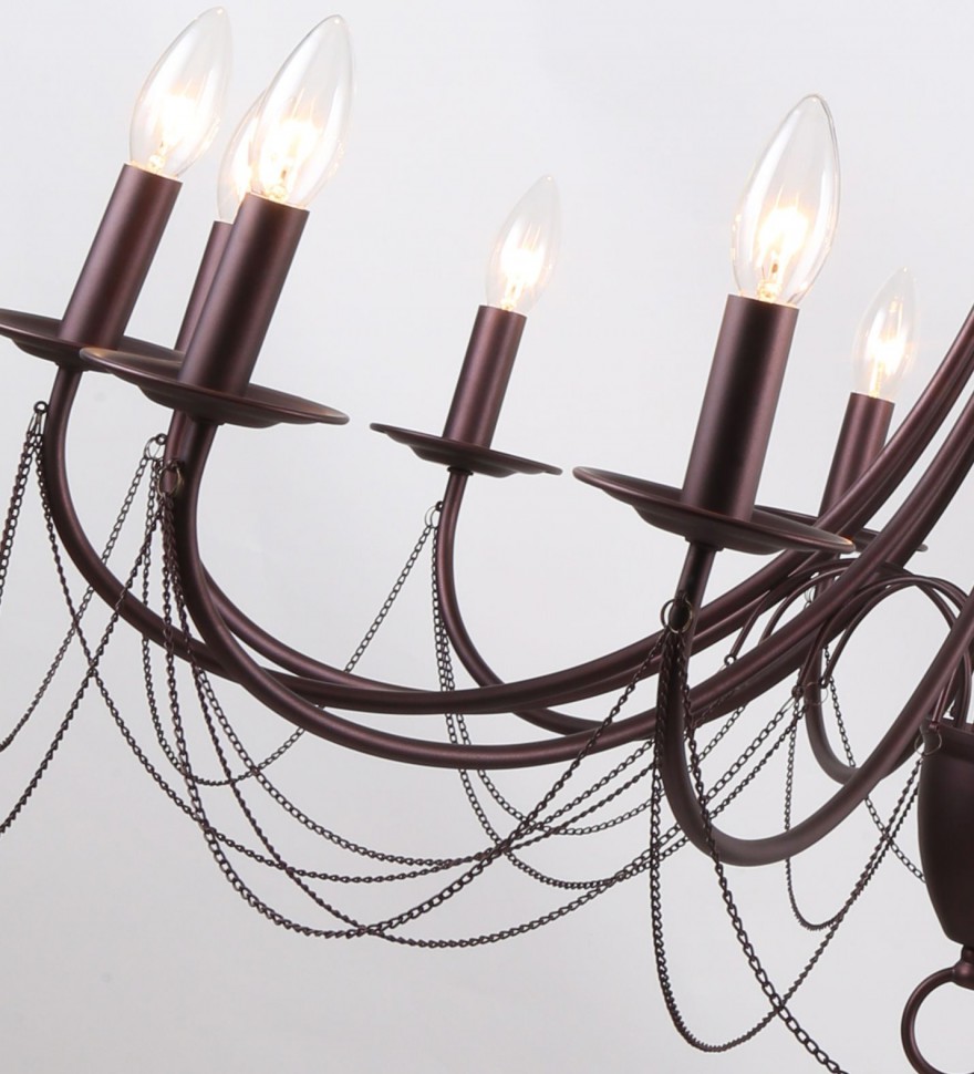 2590-12P F-PROMO подвесная люстра Plini, коричневый, 96см диаметр, Е14*12