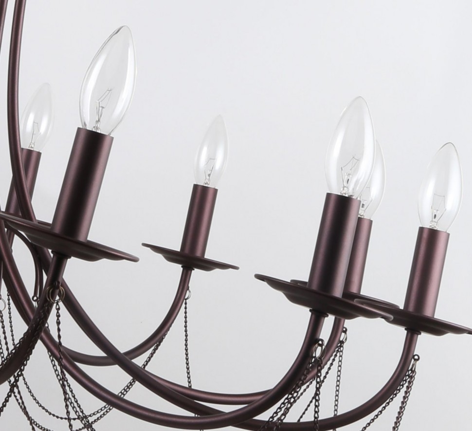 2590-12P F-PROMO подвесная люстра Plini, коричневый, 96см диаметр, Е14*12