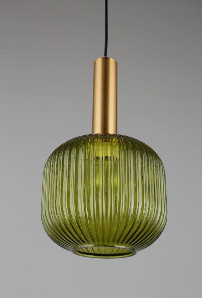 OML-99436-01 OMNILUX Triscina подвесной светильник 20см диаметр, бронза, зеленый