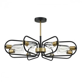 8058/8C LUMION потолочная люстра на штанге Almira E27*8*60W черный, медь