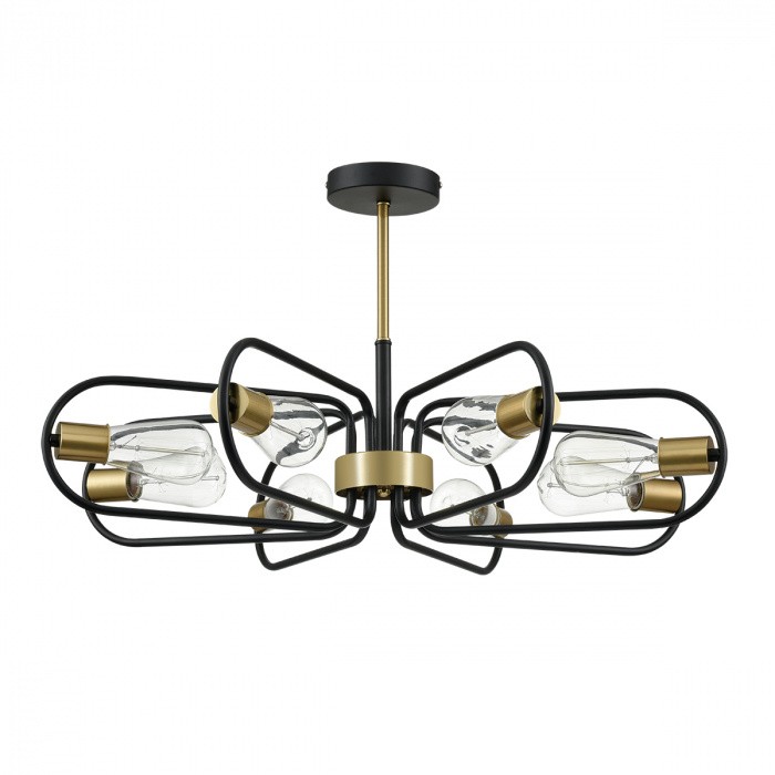 8058/8C LUMION потолочная люстра на штанге Almira E27*8*60W черный, медь