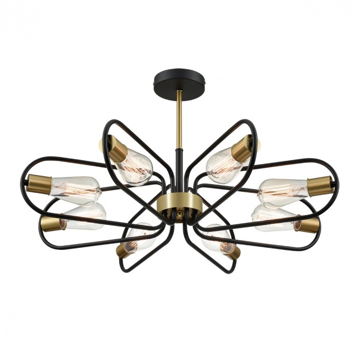 8058/8C LUMION потолочная люстра на штанге Almira E27*8*60W черный, медь