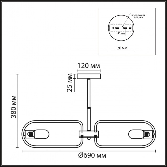 8058/8C LUMION потолочная люстра на штанге Almira E27*8*60W черный, медь