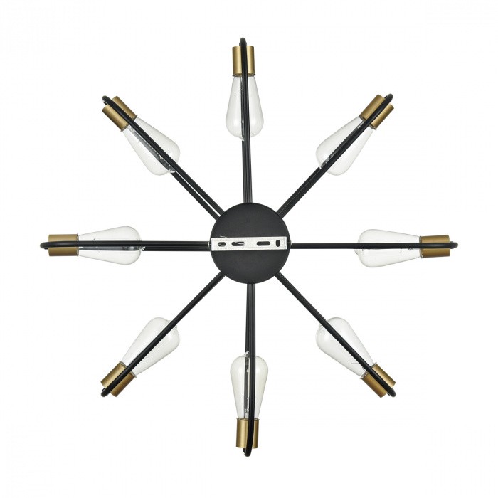 8058/8C LUMION потолочная люстра на штанге Almira E27*8*60W черный, медь