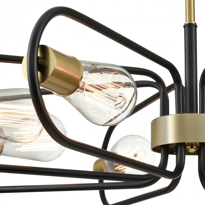 8058/8C LUMION потолочная люстра на штанге Almira E27*8*60W черный, медь