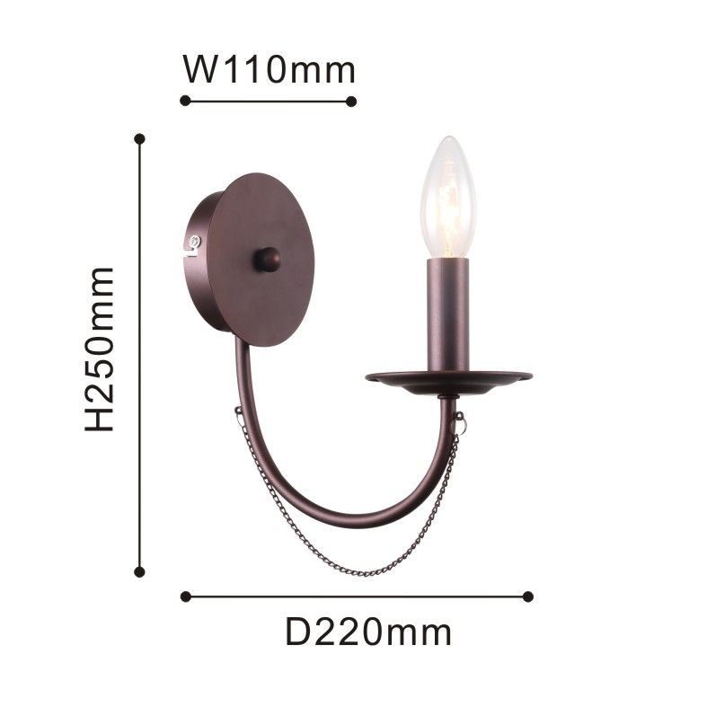 2590-1W F-PROMO бра Plini, коричневый
