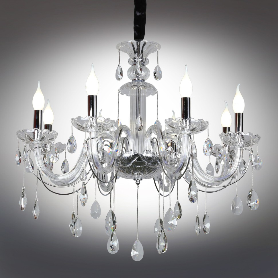 OML-70203-08 OMNILUX хрустальная подвесная люстра Valledoria, E14*8*40W, 75см диаметр