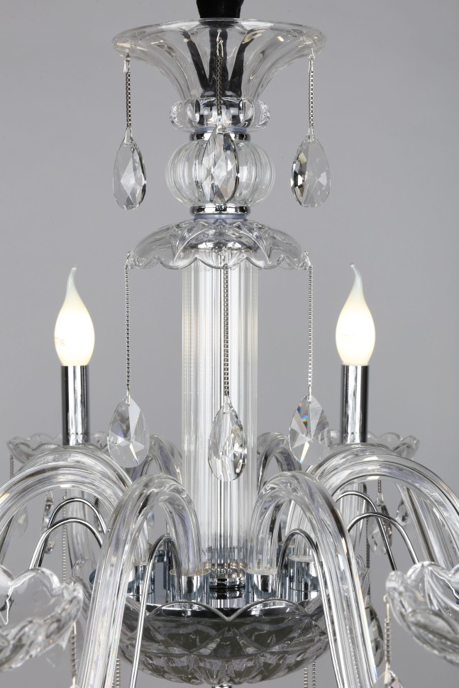 OML-70203-08 OMNILUX хрустальная подвесная люстра Valledoria, E14*8*40W, 75см диаметр