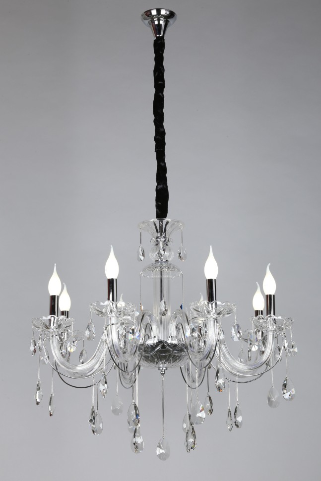 OML-70203-08 OMNILUX хрустальная подвесная люстра Valledoria, E14*8*40W, 75см диаметр