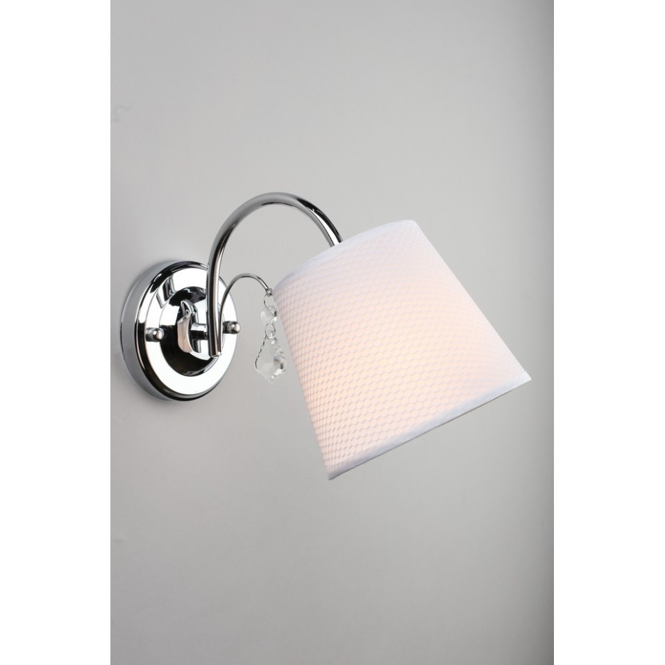 OML-56301-01 Omnilux Бра Novello, хром, белый текстиль