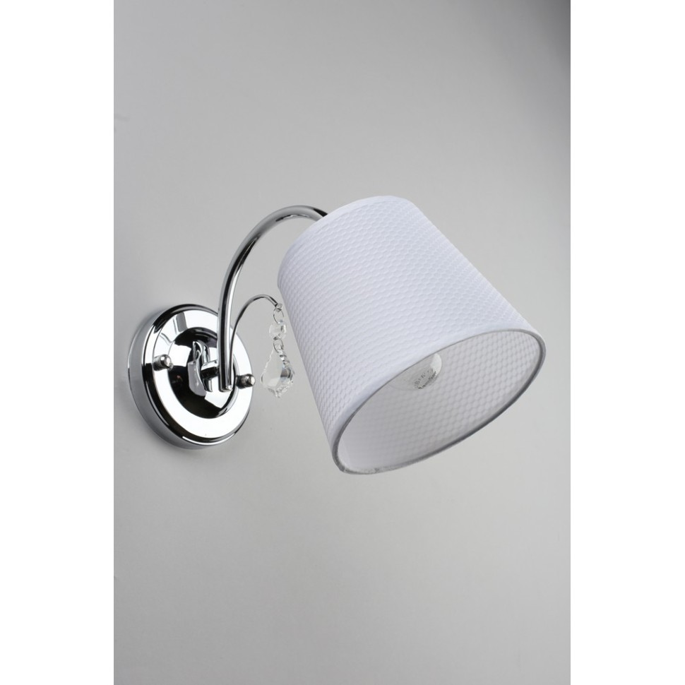 OML-56301-01 Omnilux Бра Novello, хром, белый текстиль