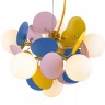 10008/6 mult LoftIt подвесная разноцветная люстра Matisse 6 ламп G9, 35 см диаметр