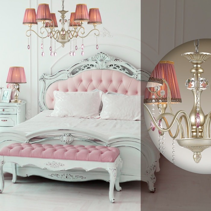 3393/1T ODEON LIGHT CLASSIC настольная лампа GAELLORI, лиловый, матовое золото с серебряной патиной