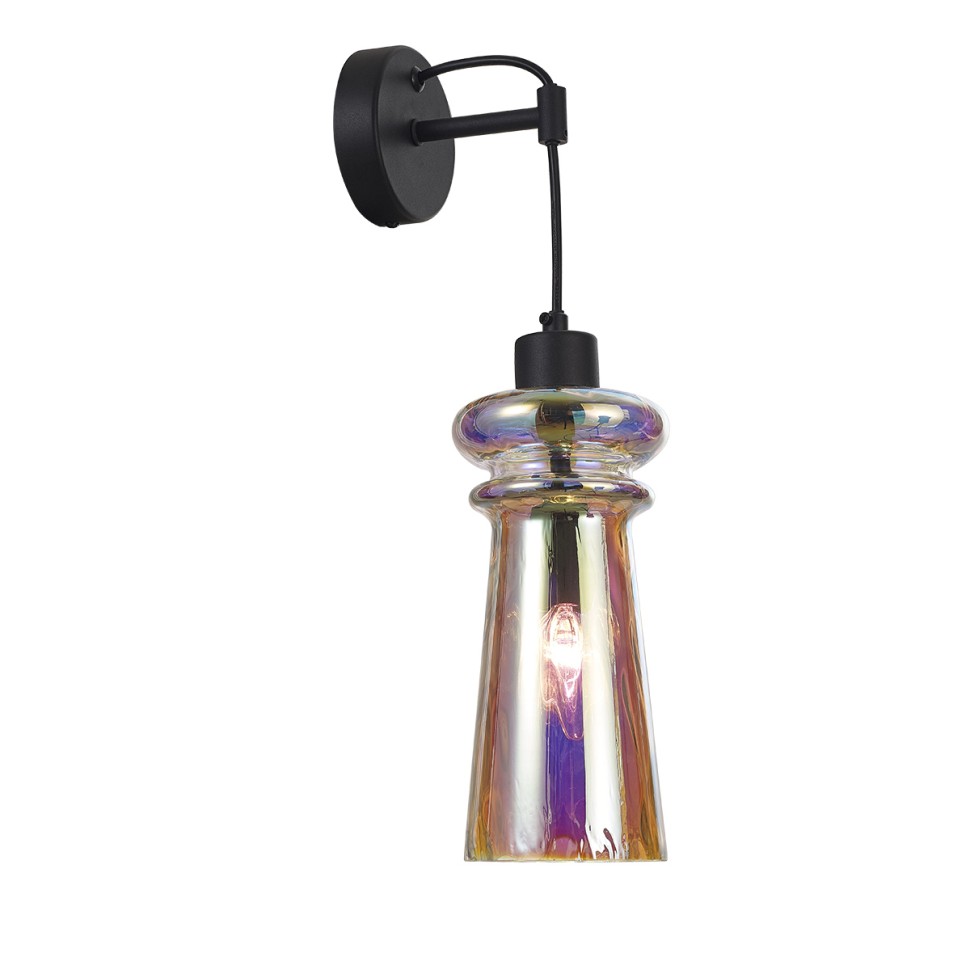 4967/1W Odeon Light настенный светильник PASTI, черный, разноцветный