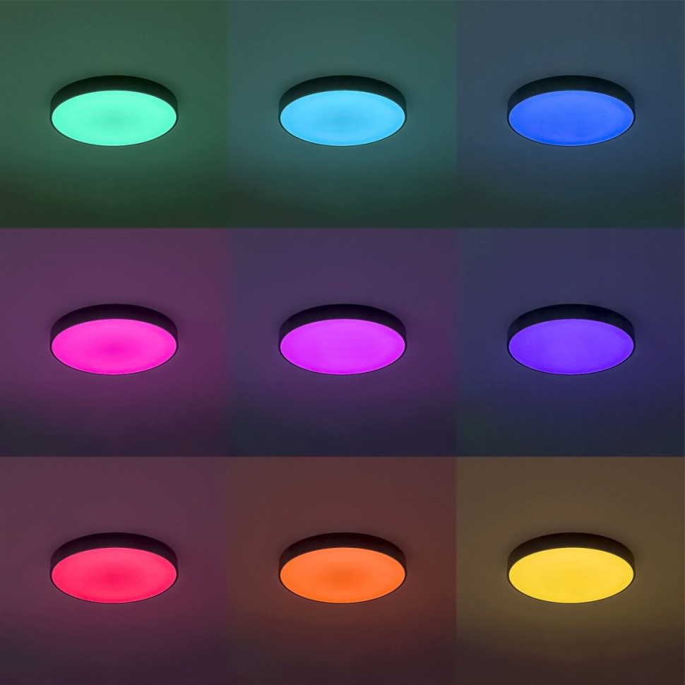 CL724105G0 Citilux Купер Белый потолочный светодиодный светильник RGB с пультом 105W, 60см, (ночной режим, таймер)