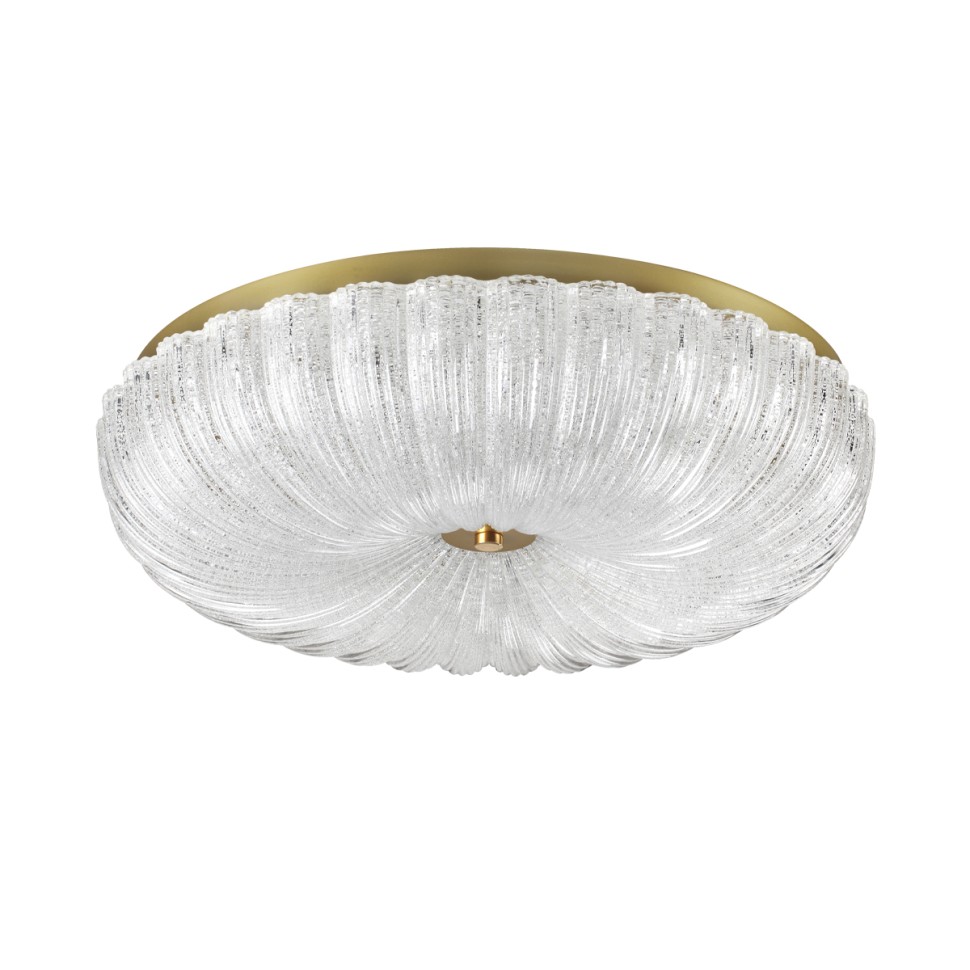 7719/60L SONEX PIKO Потолочный светильник TESORO, металл/стекло/прозрачный/золотой, с пультом LED 60Вт 3000-6500K, D500мм, IP20