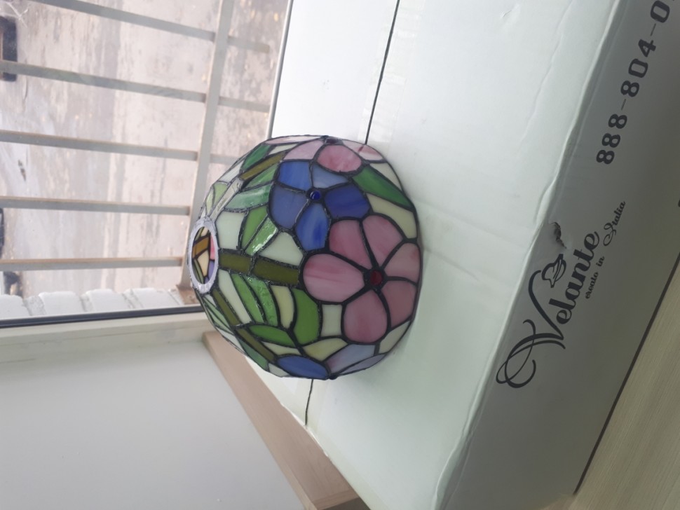 888-804-01 Velante настольная лампа с плафоном Тиффани