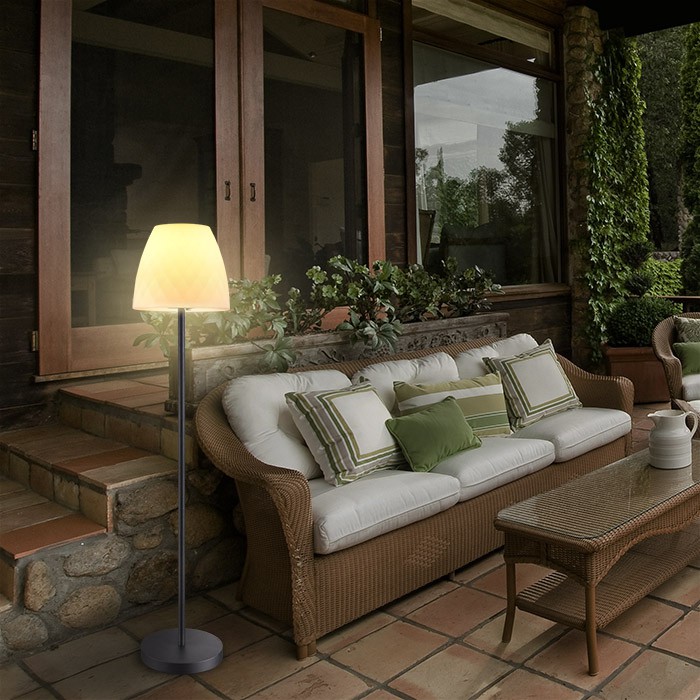 370602 NOVOTECH Ландшафтный торшер CONTE, 1*E27*60W, IP44, белый с черным, высота 1530мм