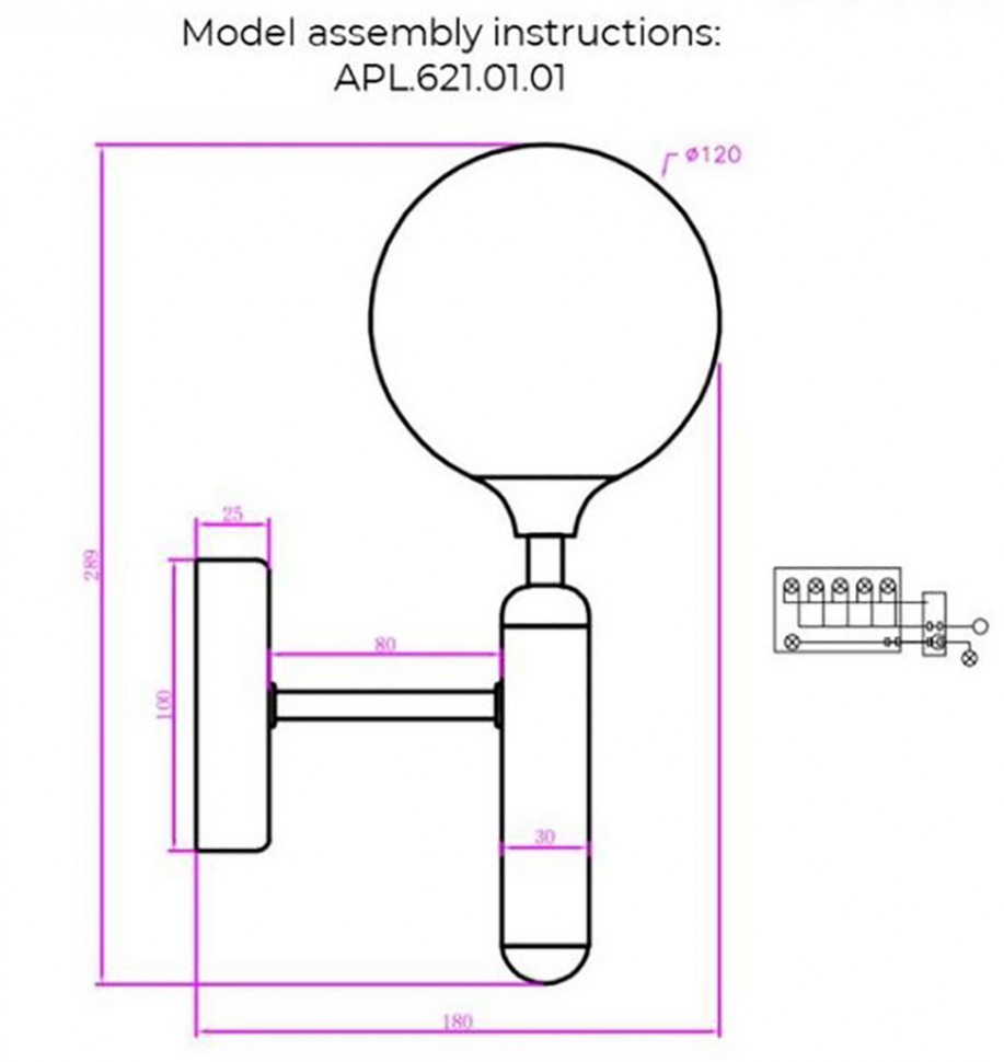 APL.621.01.01 APLOYT бра в современном стиле Ewelina, G9*1*5W