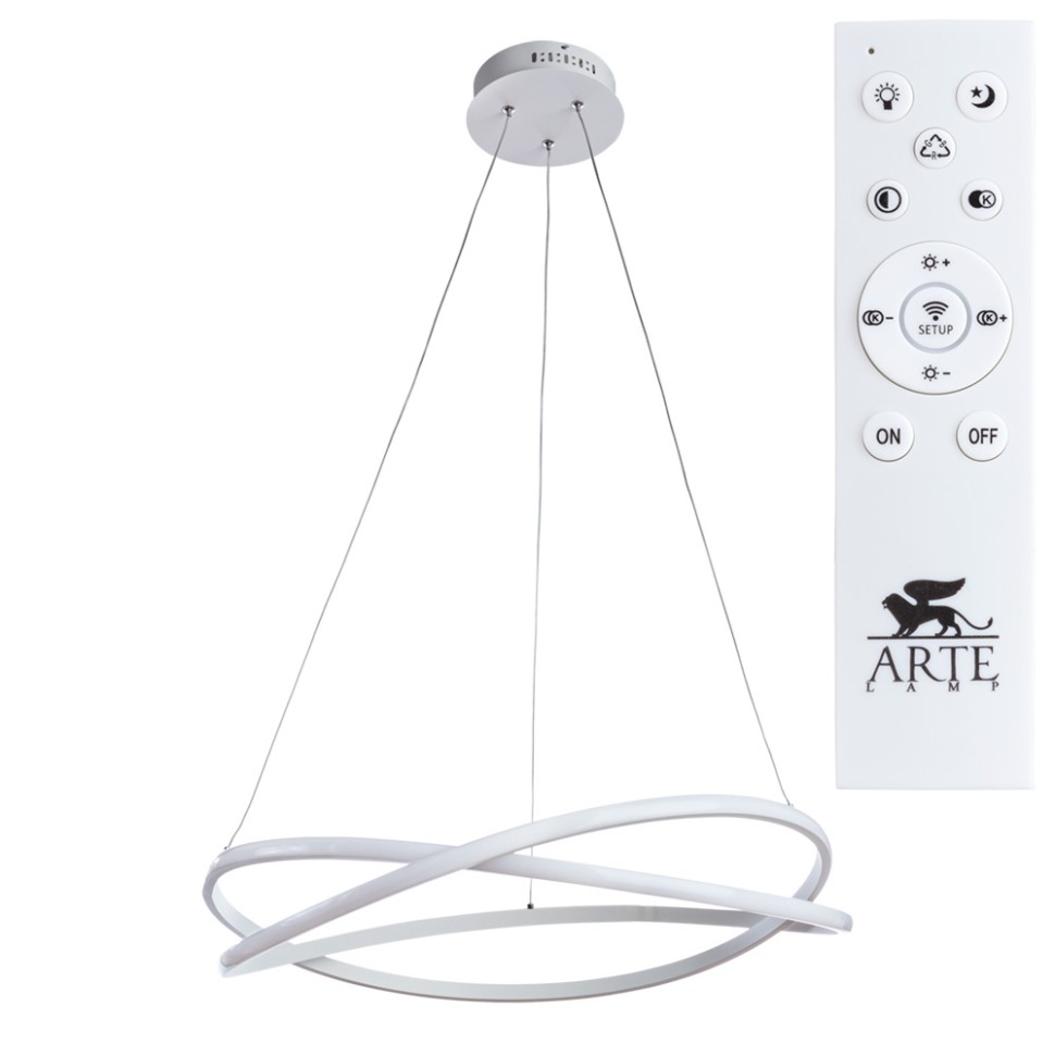 A2522SP-2WH Arte Lamp подвесная люстра 2 кольца 162W с пультом