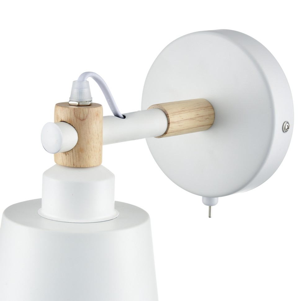 8097/1W LUMION бра с выключателем ROSALINA в скандинавском стиле, белое