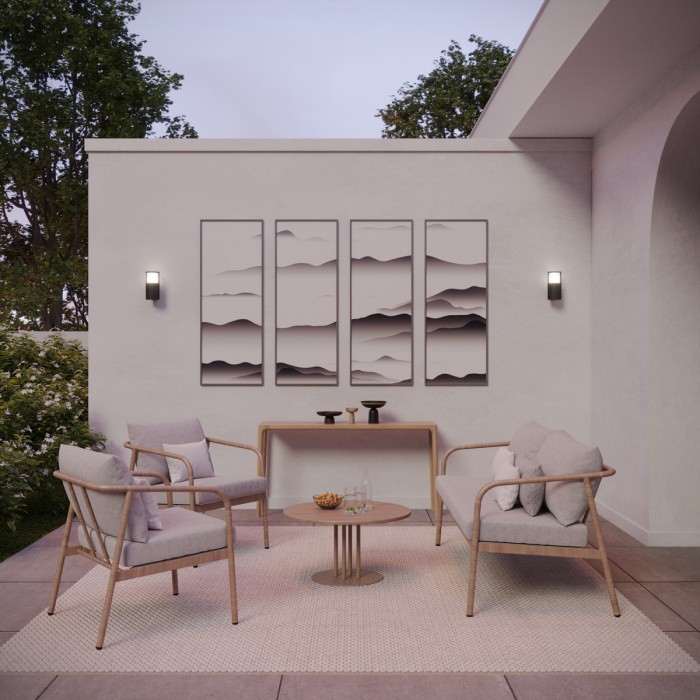 370991 NOVOTECH настенный ландшафтный светильник Costas IP54, E27*1*25W, черный