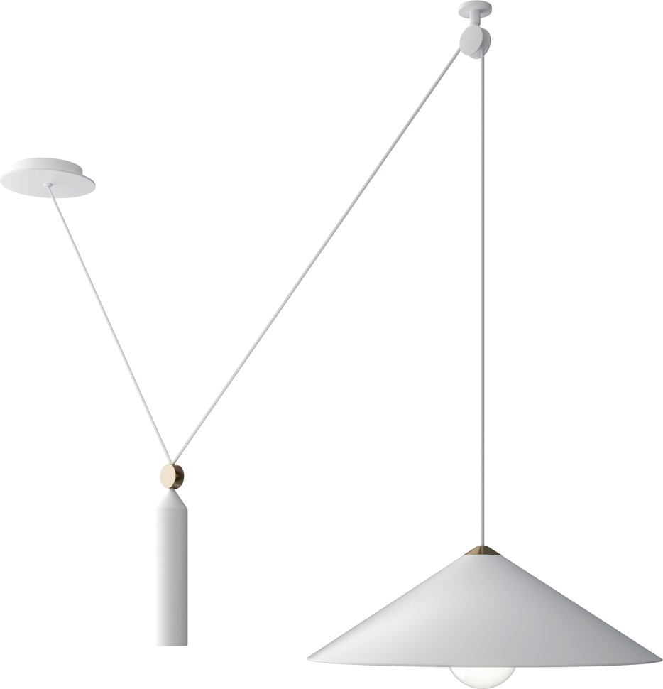 P080PL-01W Maytoni Technical белый подвесной светильник Peso, E27*1*60W