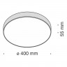 C032CL-L48W4K MAYTONI Белый светодиодный накладной светильник ZON 48W, 4000K, 4200Lm, диаметр 40см