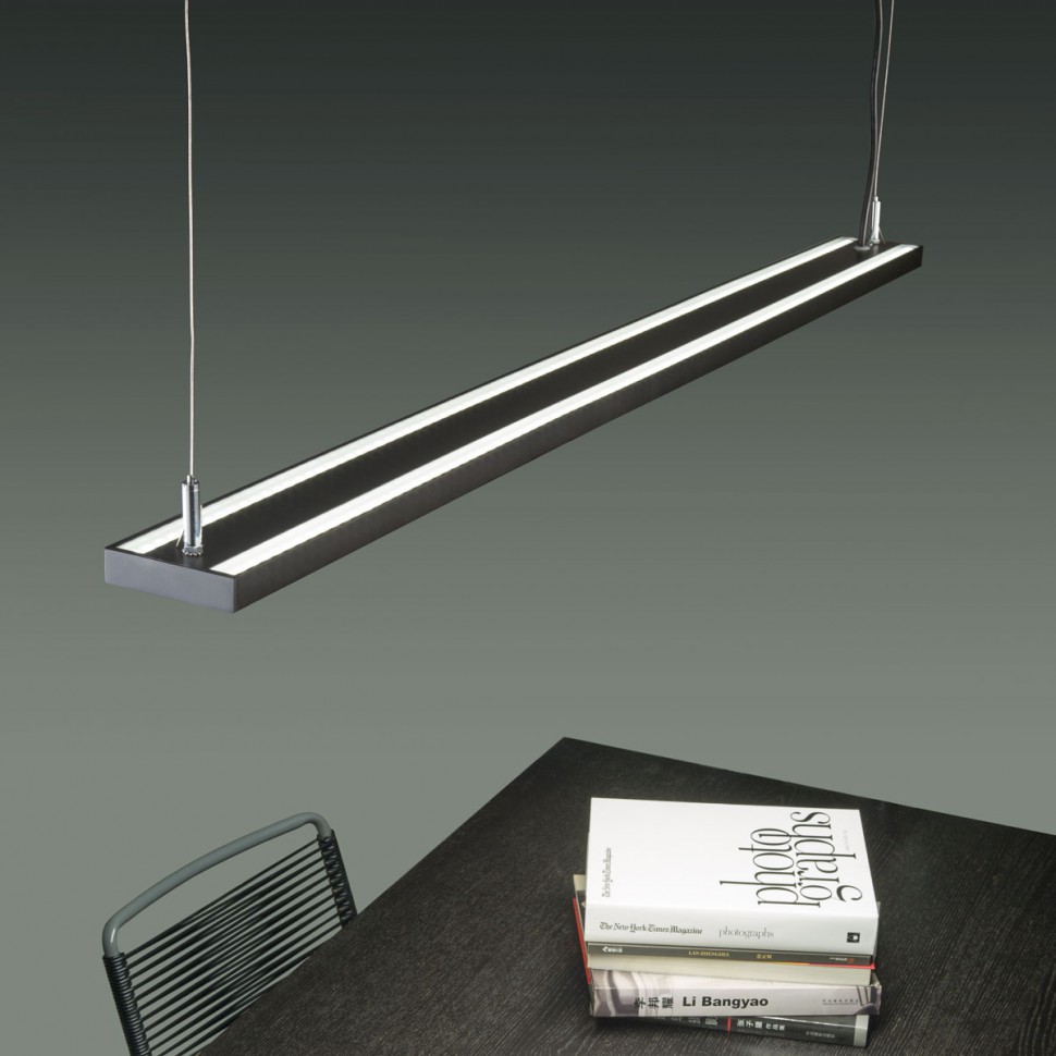 358446 Novotech ITER черный подвесной светодиодный светильник, 40W вниз + 20W вверх, 4000К нейтральный свет