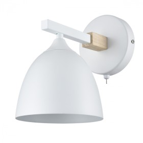 8095/1W LUMION бра с выключателем COLANGE в скандинавском стиле, белое