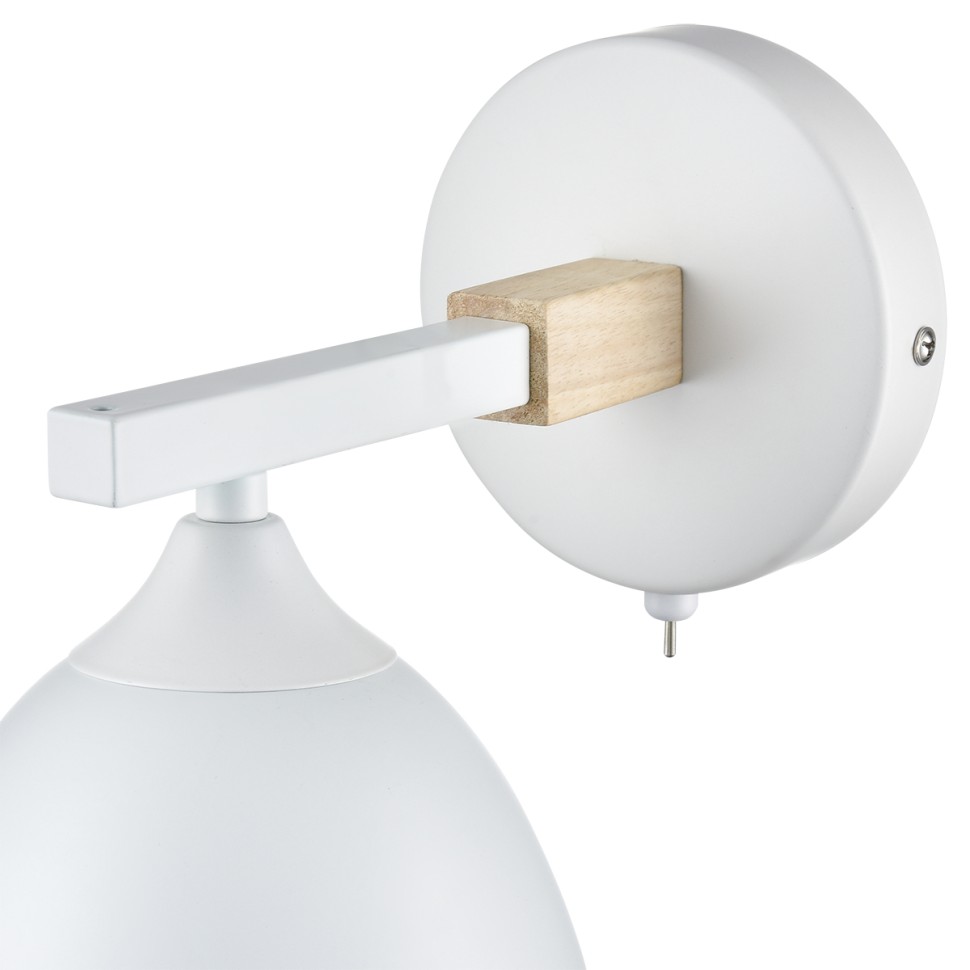 8095/1W LUMION бра с выключателем COLANGE в скандинавском стиле, белое