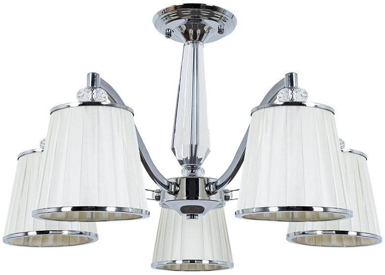 A4047PL-5CC ARTE LAMP потолочная люстра Talitha E14*5*40W, хром, белый, диаметр 64см