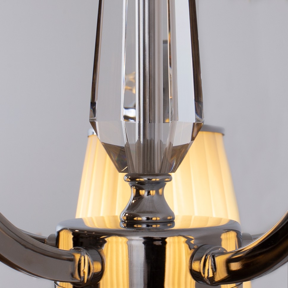 A4047PL-5CC ARTE LAMP потолочная люстра Talitha E14*5*40W, хром, белый, диаметр 64см