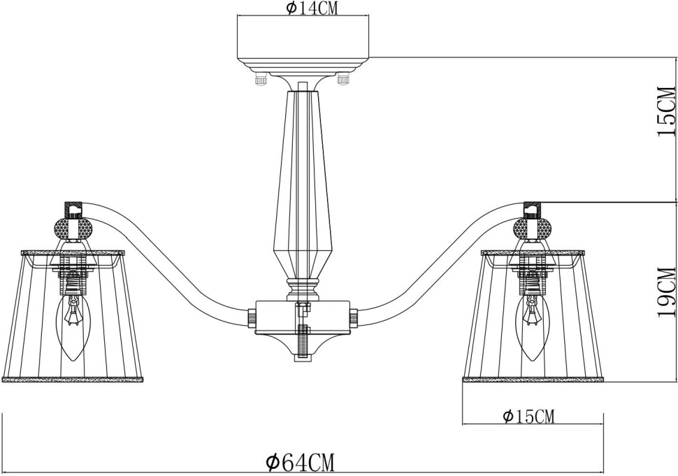 A4047PL-5CC ARTE LAMP потолочная люстра Talitha E14*5*40W, хром, белый, диаметр 64см
