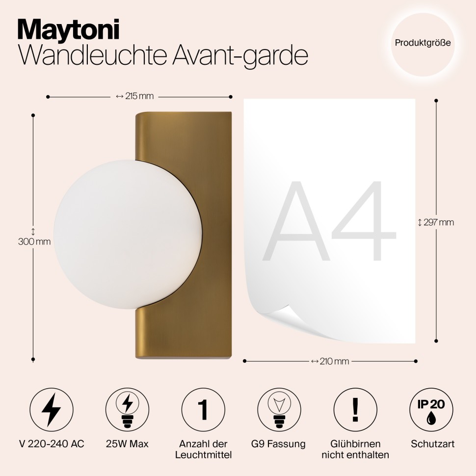 MOD324WL-01BS Maytoni Бра Avant-garde латунь, G9*1*25W
