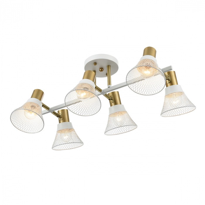 8045/6C LUMION MODERNI потолочная люстра ANRIYA, белый, латунь, металл/металл, Е14*6*40W