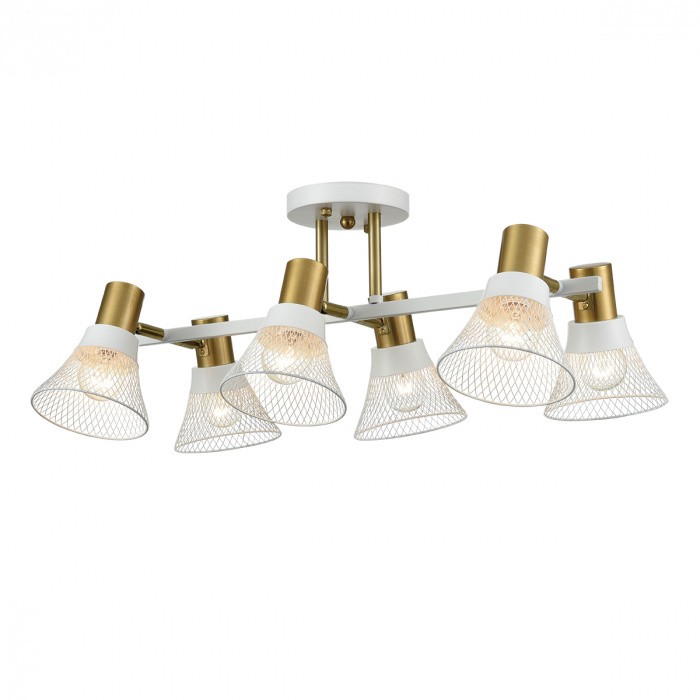 8045/6C LUMION MODERNI потолочная люстра ANRIYA, белый, латунь, металл/металл, Е14*6*40W