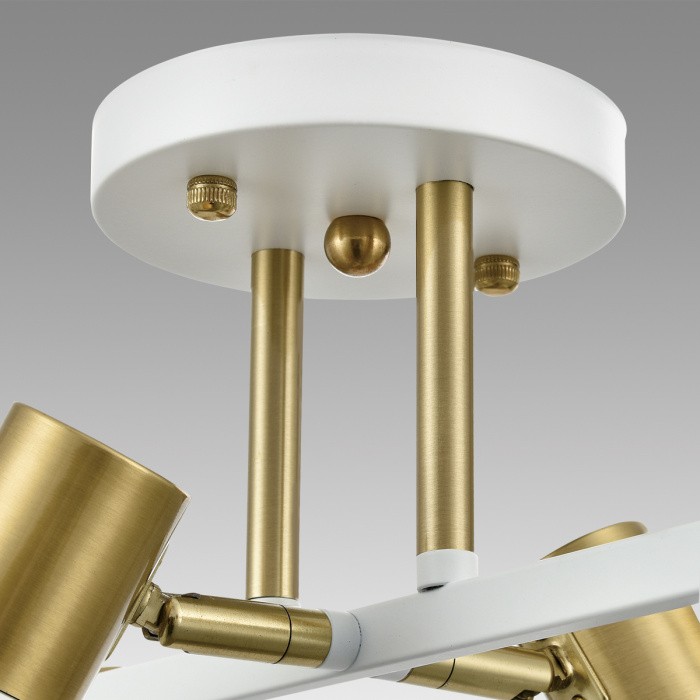 8045/6C LUMION MODERNI потолочная люстра ANRIYA, белый, латунь, металл/металл, Е14*6*40W