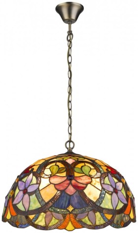 818-806-03 Velante Светильник подвесной в стиле Тиффани, диаметр 45,7см, 3 лампы Е27