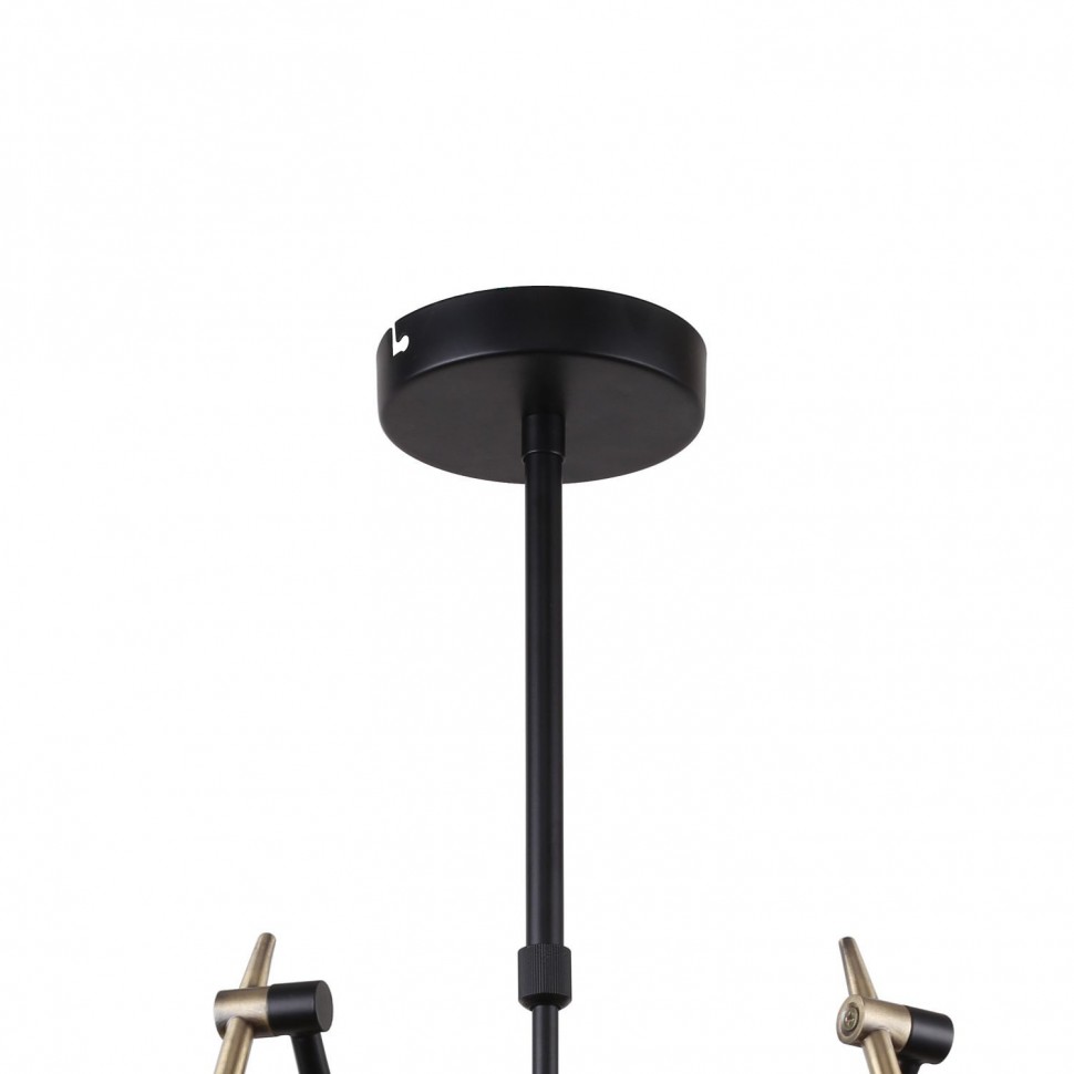 2197-8U F-Promo черная люстра на штанге Eget, Е14*8*40W